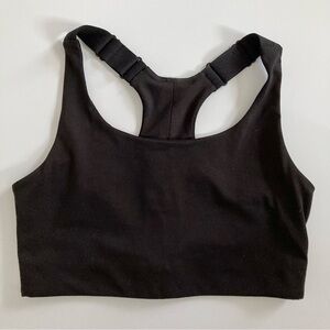H&M High Support Black Racerback Sports Bra with Adjustable Straps and Clasp
